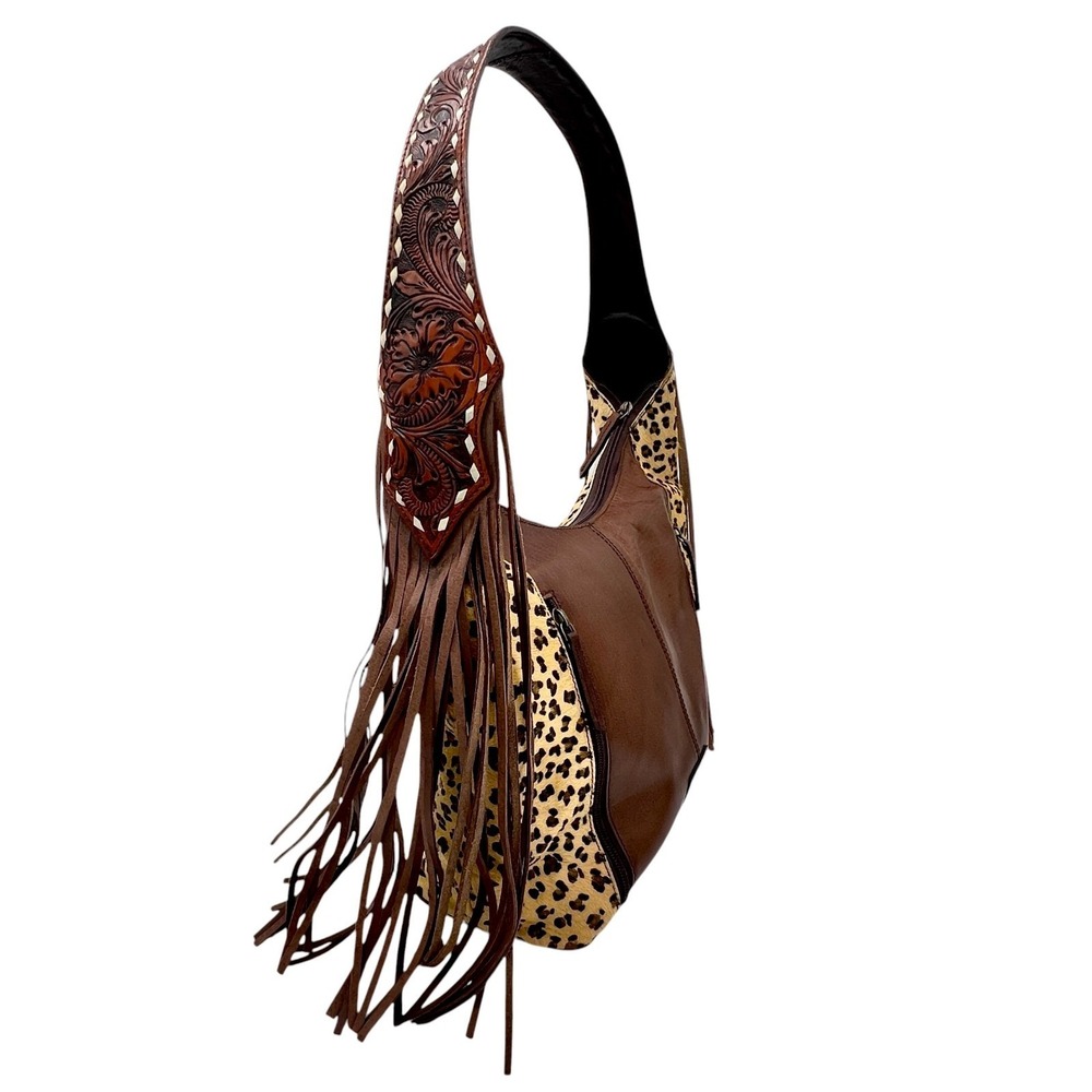 AD American Darling Tooled Cheetah Cowhide/Leather Western Conceal Bag $259 MSRP - Picture 9 of 16